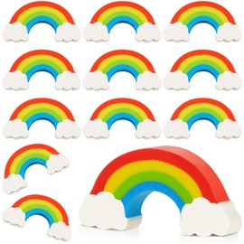Tenare 36 Pcs Rainbow Eraser Colored Cute Erasers Rubbers Erasers for Kids Novelty Rubbers for Girls Boys School, Office, Drawing, Party Favors Supplies
