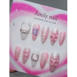 Angel Core [Handmade Nail Tips] Emily Nail - Oval / 엔젤코어 [수제네일팁] 에밀리네일 - 오발