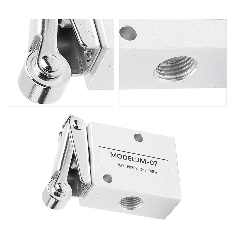 Pneumatic Roller Lever Mechanical Valve 2 Position 3 Way Metal