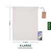 Marubhumi Cotton Storage Bags with Drawstrings X-Large 14x17 Multipurpose 6