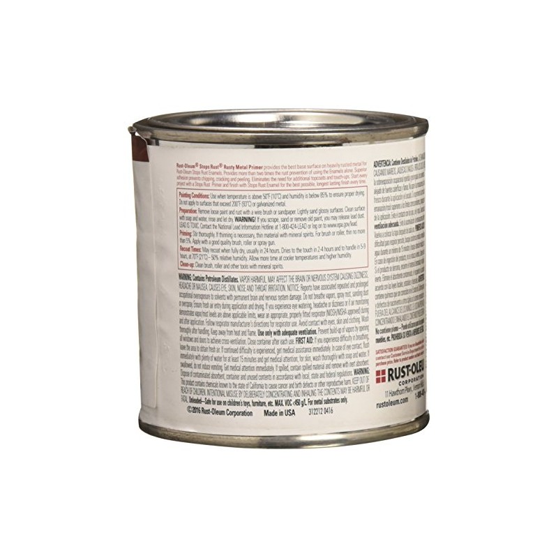 Rust-Oleum 7769730 Stops Rust Rusty Metal Brush On Primer, Half