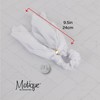 Chiffon Scrunchie with Tails Hair ties - Solid White Hair