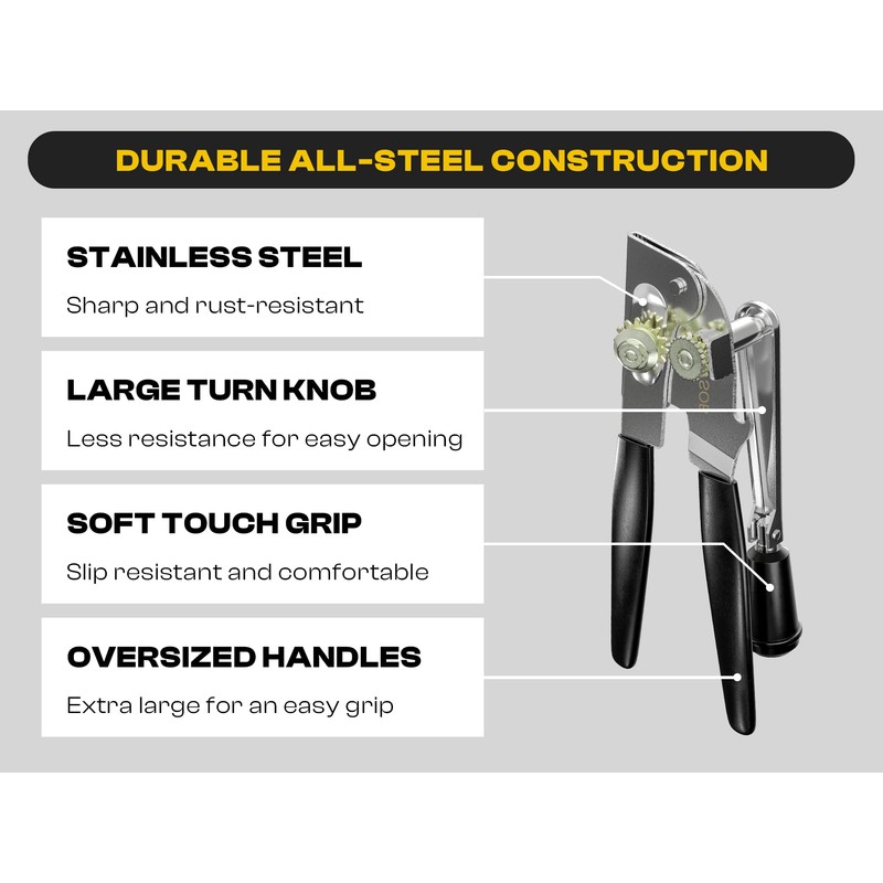 Heavy Duty Can Opener with Magnet – Commercial Can Opener