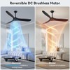 LOFIKEDI 60 Inch Ceiling Fan with Remote Control, Reversible DC