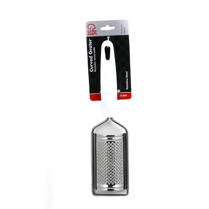 Chef Craft Select Stainless Steel Curved Fine Grater/Zester, 9.75 Inches