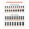 VEVOR Impact Socket Set 1/2 Inches 43 Piece Impact Sockets,