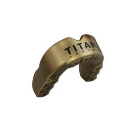 Titan Armour® Gum Shield | Dual-Layer | Adults & Junior Custom-Fit Mouth Guard | Case Inc | Boil & Bite Mouthguard Boxing, Rugby, Hockey & All Contact Sports | UK Brand (Solid Gold, Adult Age 11+)