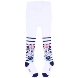 sarcia Thick White Baby Tights with Dark Blue Stripes 12-24 Months, White