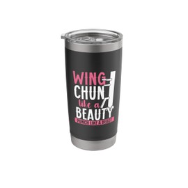 Wing Chun Wooden Dummy Fighter Training Wing Chun Stainless Steel Insulated Tumbler