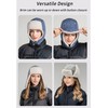 ZLYC Women Fleece Lined Winter Hat Windproof Synthetic Down Earflap
