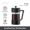 Oggi Borosilicate Glass French Press Coffee Maker (34oz)- 8 Cup