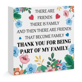 Friend Gifts for Women Friendship Decorative Sign Wooden Box Sign Best Friend Present for Besties BFF Birthday Mother's Day Christmas Friendship Gifts for Women Friends