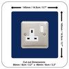 Single Socket Surround | Square | Acrylic Back Panel or