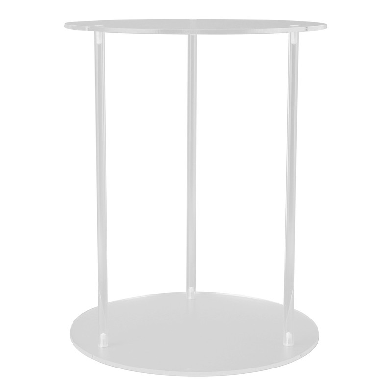 Clear Acrylic Plant Stand Round Top Corner Holder Planter Flower
