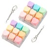 2 Pcs Keyboard Fidget Toy, 9 Keys Cute Heart-Shaped Clicker