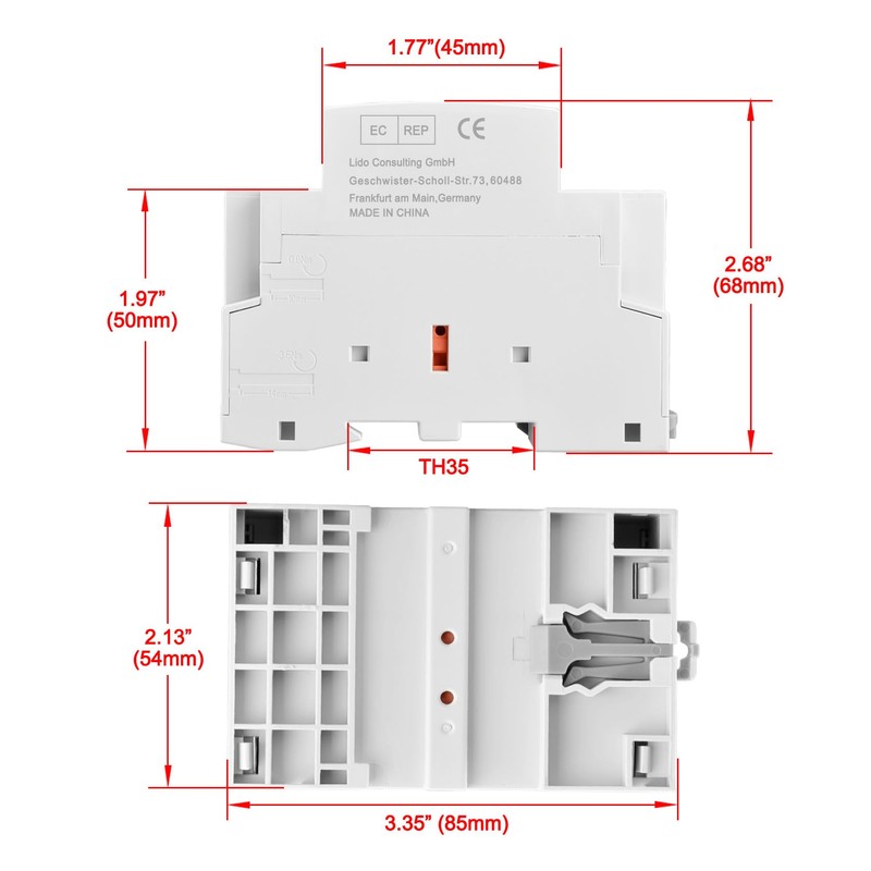 Heschen Household AC Contactor, CT1-63, Ie 63A, 4 Pole, Four