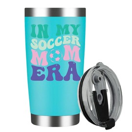 Boy Mom Iced Coffee Cup,20 Oz In My Soccer Mom Era White Stainless Steel Insulated Tumblers- Boy Mom Gifts - Boy Mom Mothers Day Gift- Birthday, Back to School Gifts-Gifts for New Mom