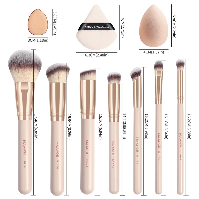 MAANGE Makeup Brush Set 15 Pcs Makeup Tool Set Premium