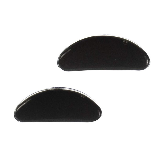 GMS Optical® 1.8mm Anti-Slip Adhesive Contoured Soft Silicone Eyeglass Nose Pads with Super Sticky Backing - 5 Pair (Black - 2 Pack)
