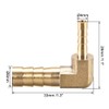 sourcing map 8mm to 4mm Barb Brass Hose Fitting 90