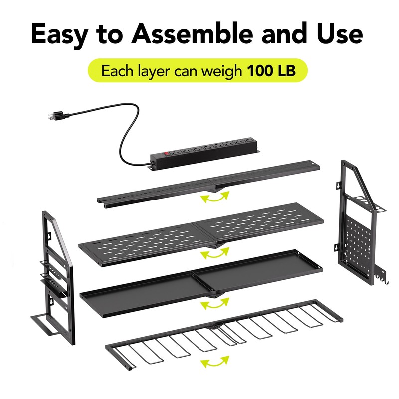 YFFSRJDJ Power Tool Organizer Wall Mount with Charging Station, 8