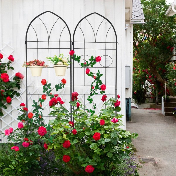 4 Pack Metal Garden Trellis Rustproof Trellis for Climbing Plants