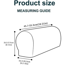 Armrest Chair Covers,Set of 2 Stretch Fabric Armchair Couch Arm Rest Cover,Anti-Slip Spandex Polyester Sofa Chair Arm Caps Slipcovers for Chairs Furniture Protector,30x20x1.5cm (Khaki)