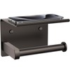 Tindbea Toilet Paper Holder with Phone Shelf, Adhesive or Screw