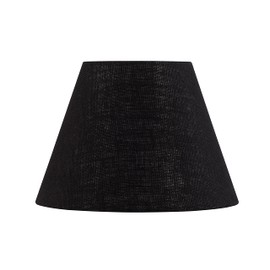 Aspen Creative 32081, Hardback Empire Transitional Spider Burlap Black Lamp Shade, 7" Top x 13" Bottom x 9-1/2" Slant.