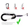 FINN Outdoors Carabiner with spiral cable, elastic lanyard, spiral key