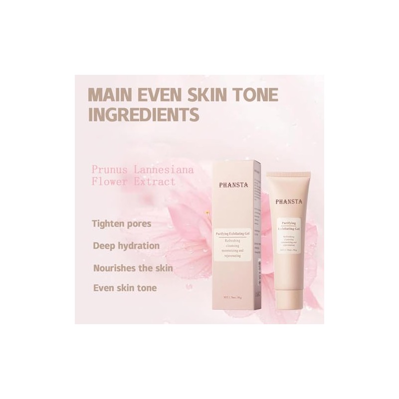 Purifying Exfoliating Gel,Exfoliating Gel for Face, Purifying Cream,Exfoliating Face Scrub,Exfoliating