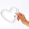 com-four® 2 x Styrofoam Heart for Crafts, Craft Set Made