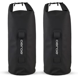 aeroe 12L Heavy Duty Dry Bag Black 2-Pack | 100% Waterproof IP65 | Stable Secure Attachment | Fits Spider Rear Rack, Front Rack, or Handlebar Cradle – Welded TPU