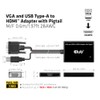 Club3D CAC-1720 VGA and USB Type-A to HDMI™ Adapter with