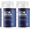 (2 Pack) Bio Brain Capsules - Official BioBrain Supplement Pills Daily Support Brain & Memory Focus All Natural Advanced Premium Formula for Overall Health & Wellness, 120 Capsules for 2 Months