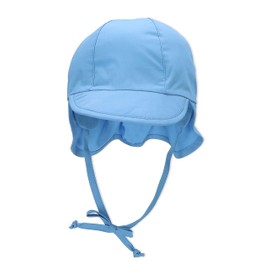 Sterntaler Unisex Children's Peaked Cap with Neck Protection, with Ties and Ear Flaps, Velvet blue