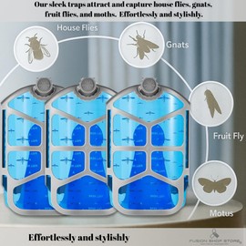 10 Refill Cartridge Compatible Plug-in Light M364/ M364A and Max, Replacement - Fit Non-Toxic | 10 Pack + 6 Fruit Fly Traps for Indoor and Outdoor