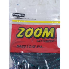 Zoom Salty Super Fluke June Bug Soft Plastic Bait 10-Pack Bass Lure 023-005