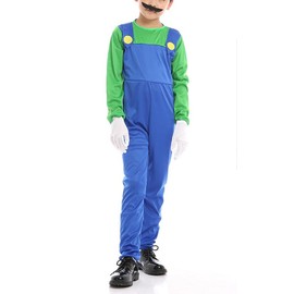 [tsubame E-TIME] Mario Luigi Cosplay, Boys, Children's Clothing, All Season, Mario Kart, Halloween Costume, Disguise, Transformation, Costume, Gift, Cosplay, School Festival, USJ, Year-end Party,