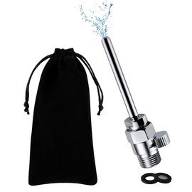 Shower Enema Cleaner, Smooth Metal Shower Douche Nozzle Cleansing System for Men and Women Portable Cleaning (Polished Chrome)