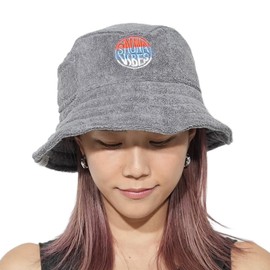 SAUNA VIBES Sauna Hat, Bucket Hat, Available in 6 Types, Also for Outdoor Use, Prevents Heat Dizziness, Prevents Hair Damage, Imabari Towel, With Key Pocket, Men's, Women's, gray, Free size