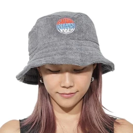 SAUNA VIBES Sauna Hat, Bucket Hat, Available in 6 Types, Also for Outdoor Use, Prevents Heat Dizziness, Prevents Hair Damage, Imabari Towel, With Key Pocket, Men's, Women's, gray, Free size