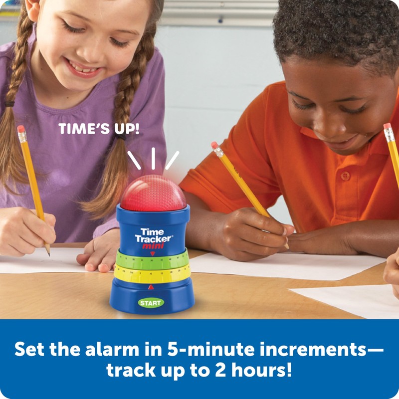 Learning Resources Time Tracker Mini Visual Timer, Classroom Timer, Hand