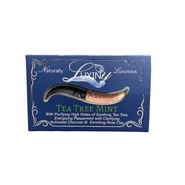 Luxiny Natural Soap Bar, Tea Tree Mint Charcoal Handmade Body Soap and Bath Soap Bar is a Palm Oil Free Vegan Castile Soap with Essential Oils for All Skin Types Including Sensitive Skin (Single)