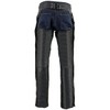 Milwaukee Leather Chaps for Men's Black Leather 4-Pockets - Snap