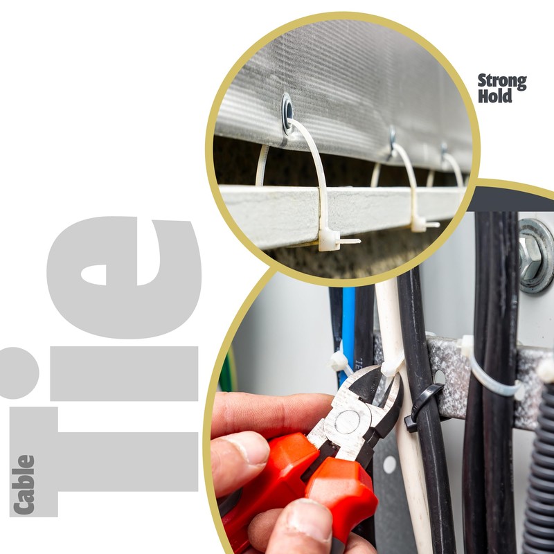 Wild Polar Premium Cable Ties - Clear/White & Black -