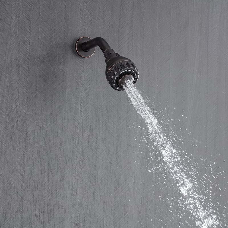 TECHZM High Pressure Shower Head 3 Settings Fixed Showerhead 2.5