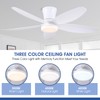 Surtime 42" Ceiling Fans with Lights-Low Profile Ceiling Fan with