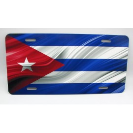 DIGIART INTERNATIONAL CUBA CUBAN FLAG BANDERA CUBANA Metal Novelty Car License Plate Auto Tag