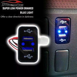 DYSO 3A 12V Car Charger Dual USB 2 Port Charging Fit Toyota FJ Cruiser Tacoma 4Runner